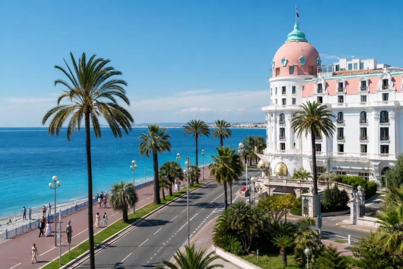 Hôtel Negresco — икона Лазурного берега с belle epoque фасадом и видом на Средиземное море