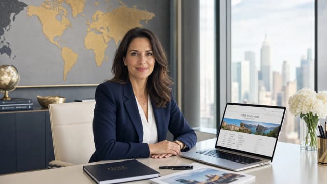 Партнёрская программа Sales.Travel — travel advisor в современном офисе