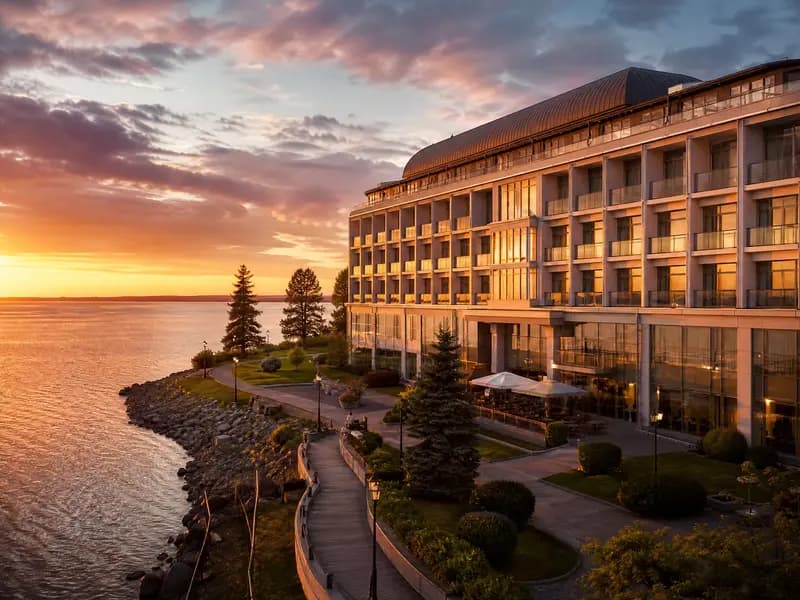 Отель Онего Палас — элегантный lakeside hotel с видом на Онежское озеро