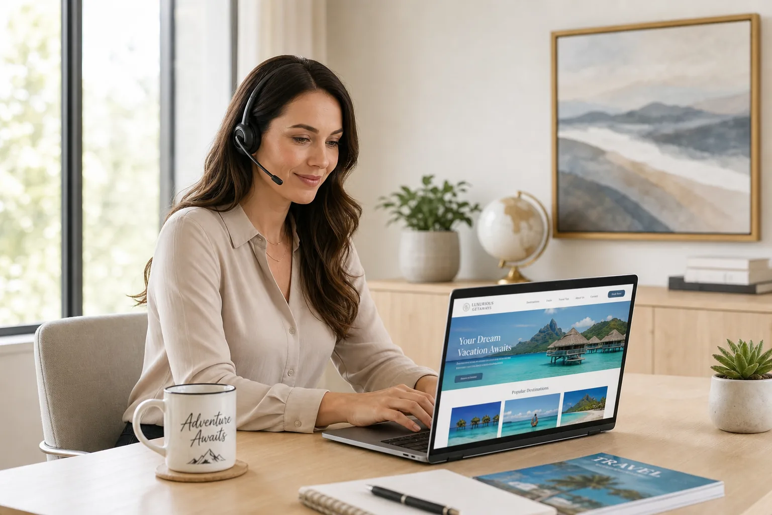 Партнёр Sales.Travel работает онлайн из стильного домашнего офиса — гибкость, независимость и travel lifestyle